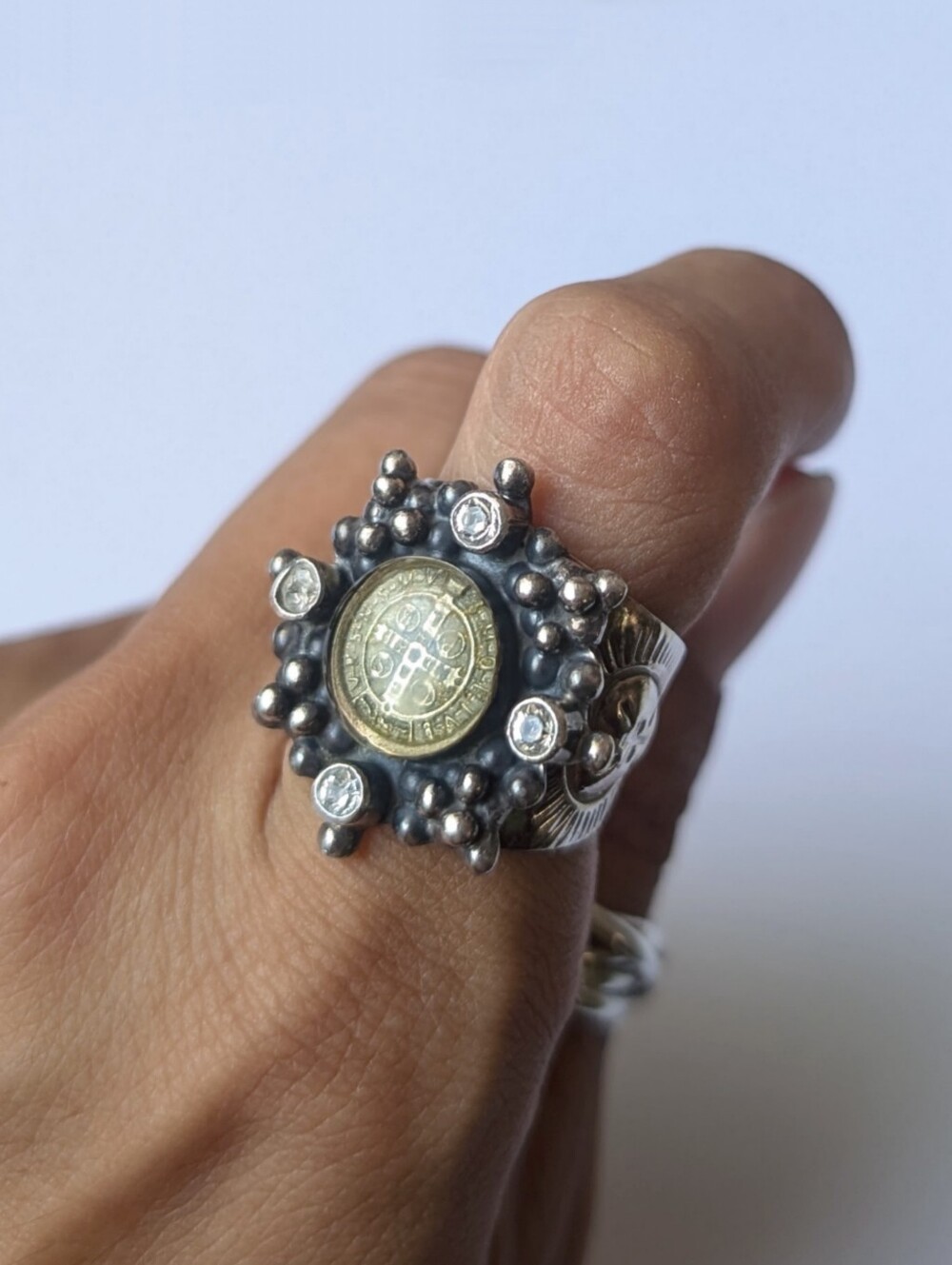 Virgins, Saints, and Angels VSA San Benito cloister ring Size 7 sterling silver - Picture 2 of 5